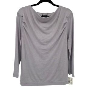 Doncaster Collection‎ Wool Blend Boatneck Sweater Lavender Medium NWT